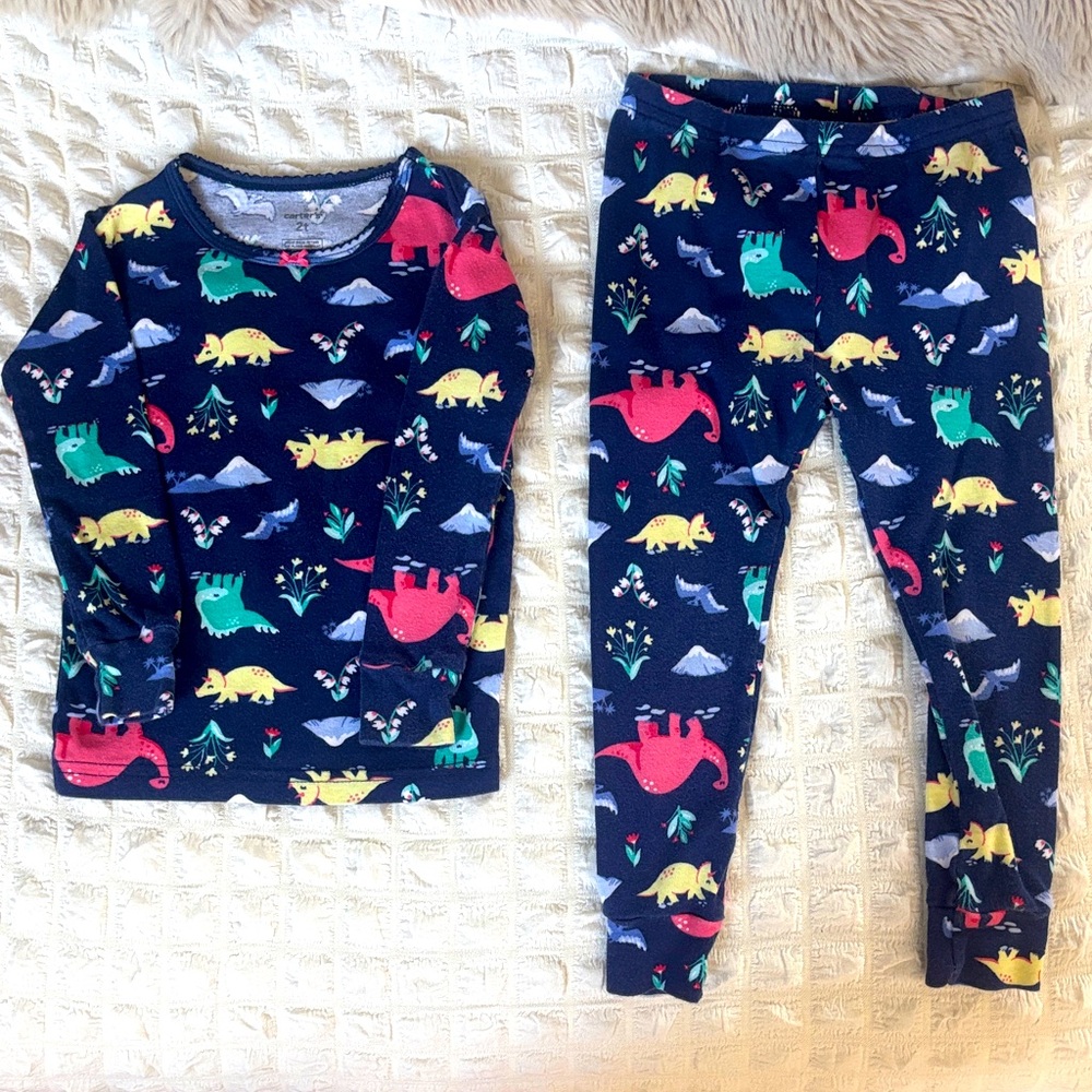 Carter's Toddler Snug Fit Sleep Set ~ 🦕🐲